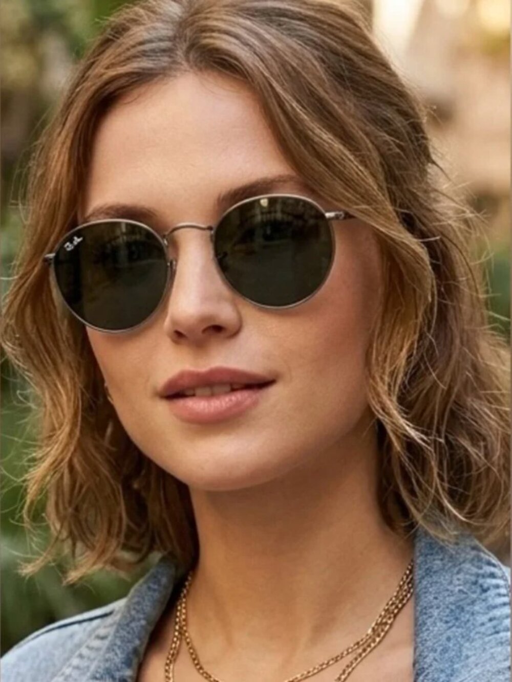 Ray-Ban Round Metal Sunglasses | Gold Frame + Black Green G-15 Lens - Picture 3 of 11
